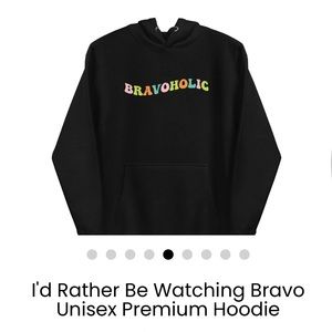 I'd Rather Be Watching Bravo Unisex Premium Hoodie (XL) Black